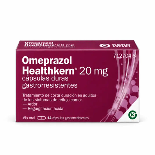 Omeprazol Healthkern 20 mg, läpipainopakkaus, 14 maha-happokestävää kapselia