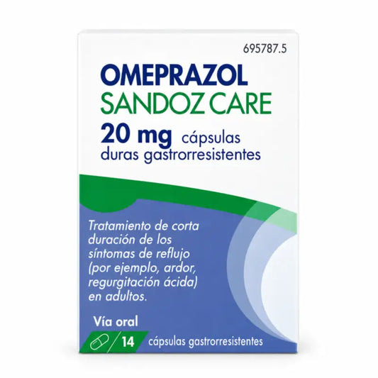Omeprazol Sandoz Care Efg 20 mg, 14 mahahappokestävää kapselia