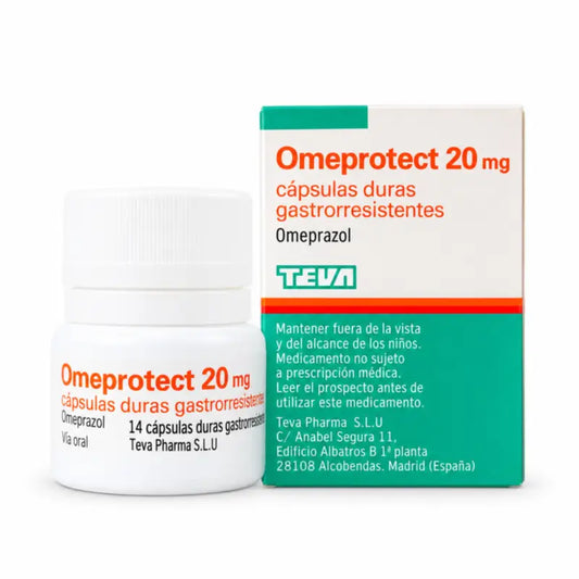 Omeprotect 20 mg -pullo, 14 mahahappokestävää kapselia