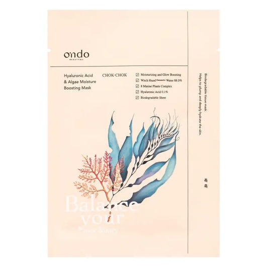 Ondo Beauty 36.5 Hyaluronihappo- ja leväpohjainen kosteuttava kasvonaamio Chok-Chok, 25 g