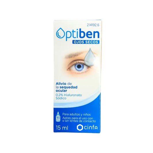 Optiben Dry Eye Drops Dry Eyes, 15 ml