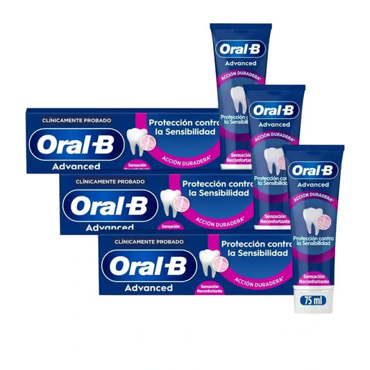 Oral-B Advanced -suojaus herkille hampaille, 3 x 75 ml 