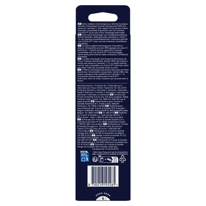 Oral-B Io Gentle Care -varakärjet, pyöreät, alkuperäiset, herkille ikenille, 6 kpl
