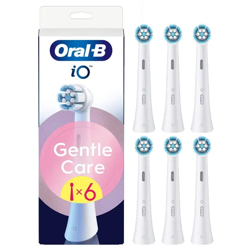 Oral-B Io Gentle Care -varakärjet, pyöreät, alkuperäiset, herkille ikenille, 6 kpl