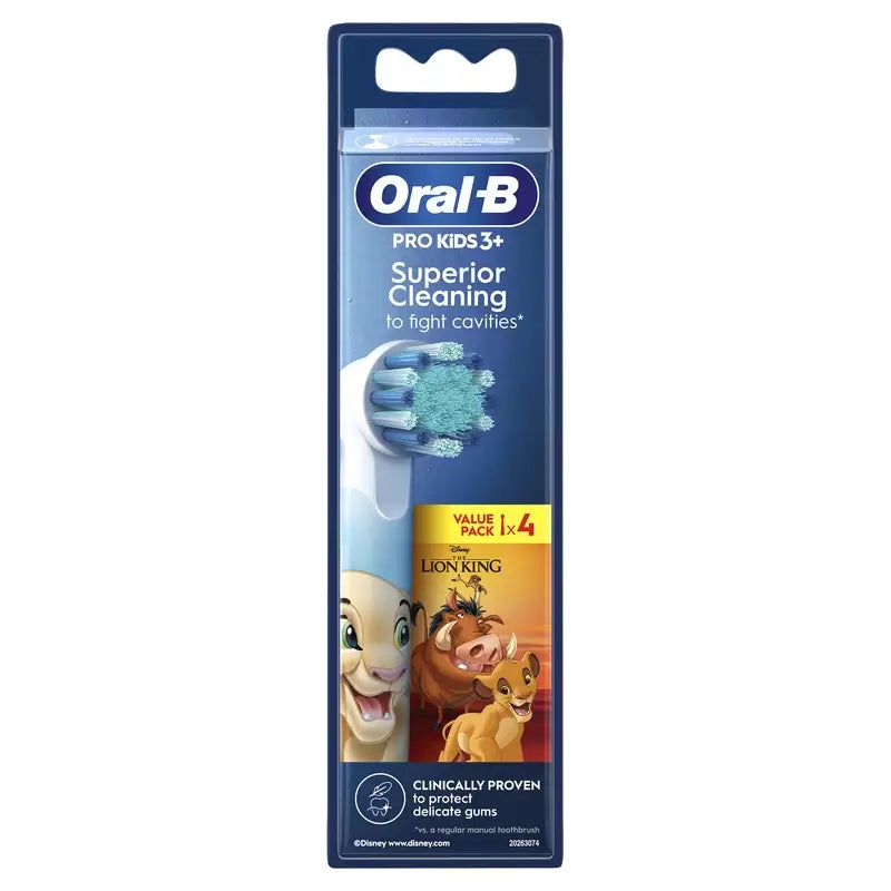 Oral-B Braun Kids -vaihtopäät, joissa on Disneyn Leijonakuningas-hahmot, 4 kpl