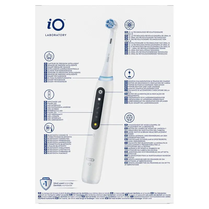 Oral-B Io 5 -sähköhammasharja, valkoinen, 2 harjaspäätä
