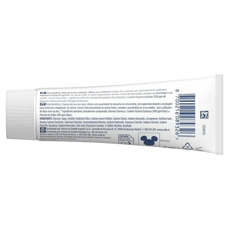 Oral-B Junior Star Wars -hammastahna 2 x 75 ml, yli 6-vuotiaille