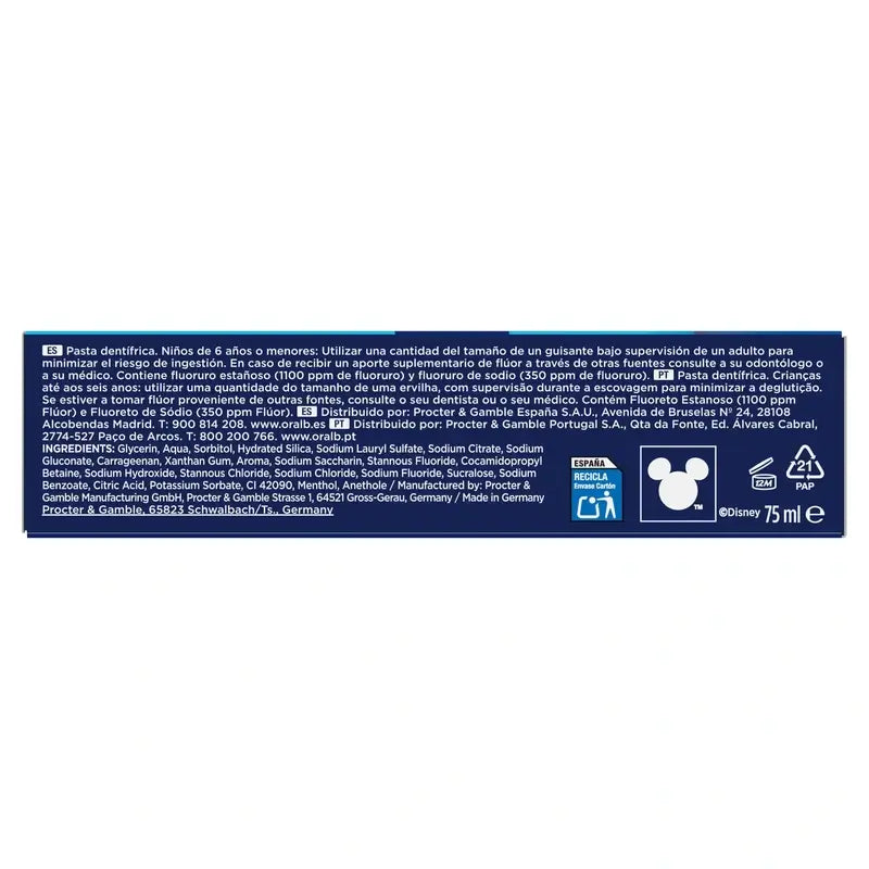 Oral-B Junior Star Wars -hammastahna 2 x 75 ml, yli 6-vuotiaille