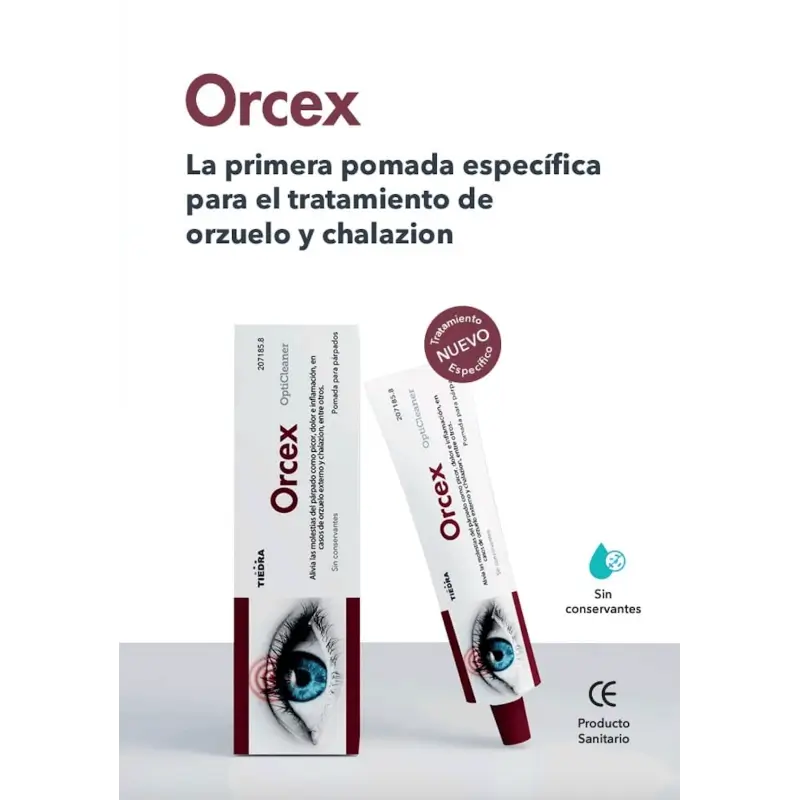 Orcex-silmäluomivoide silmäluomen tulehdusten hoitoon, 15 g