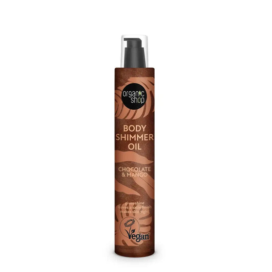 Organic Shop Body Shimmer -öljy, suklaa ja mango, 100 ml
 