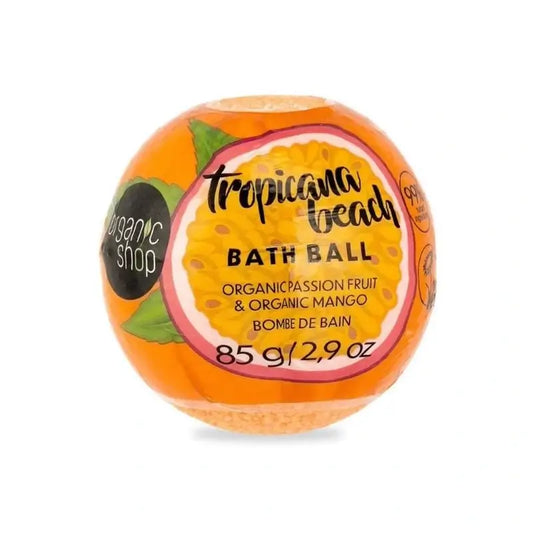 Organic Shopin orgaaninen passionhedelmä- ja mangokylpypommi Tropicana Beach, 85 g
