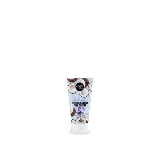 Organic Shop Kosteuttava ja rauhoittava kasvojen jälkihoitovoide, kookos + pantenoli 5?%, 50 ml 