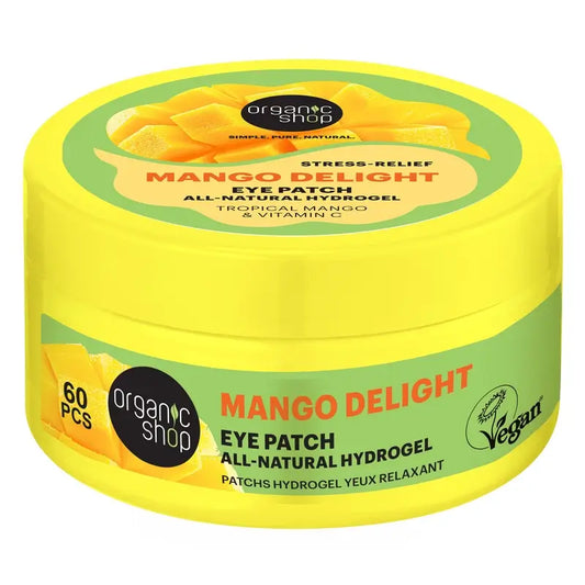 Organic Shop Fac Anti-stress-hydrogeelilaastarit silmänympärysiholle ”Mango Delight”, 60 kpl