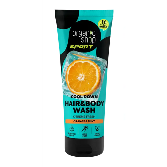 Organic Shop X-Treme Fresh -virkistävä suihkugeeli ja shampo, 200 ml