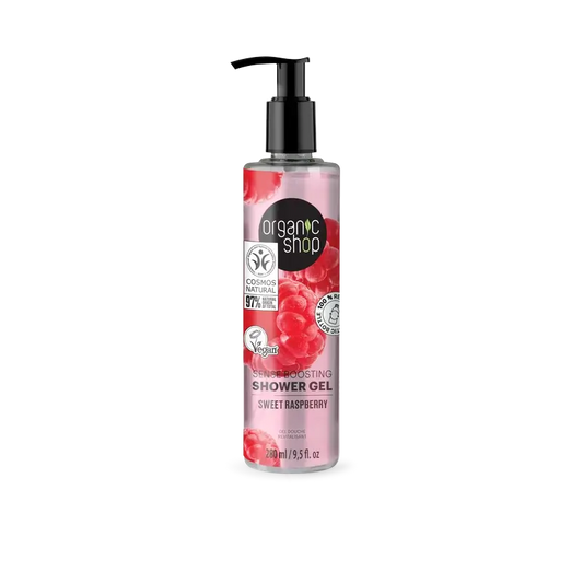 Organic Shop Mix -vadelma-uudistava suihkugeeli, 280 ml