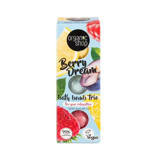 Organic Shop Berry Dream -kylpypommitrio, 3 x 85 g