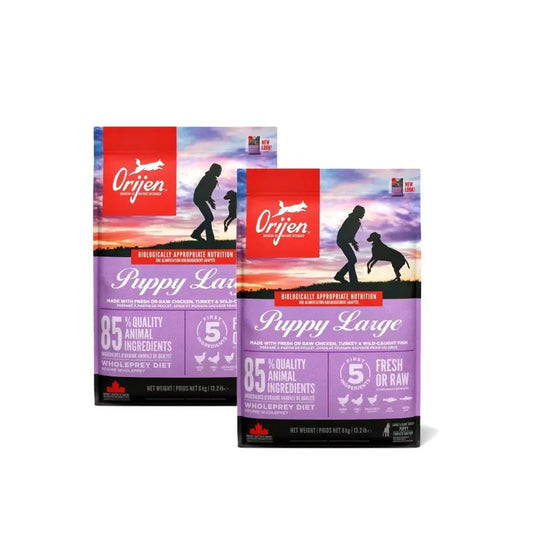 Orijen Canine Puppy Large 11,4 kg koiranruoka, 2 kpl:n pakkaus