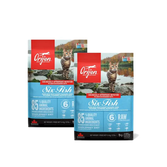 Orijen Feline Adult 6 Kalat 5,4 kg  kissanruoka, 2 kpl:n pakkaus