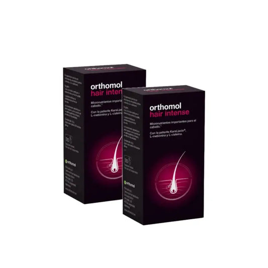 Orthomol Hair Intense, 2 x 60 kapselin pakkaus.