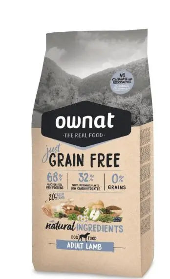 Ownat Just Canine Adult Grain Free Lamb 3 kg, koiranruoka