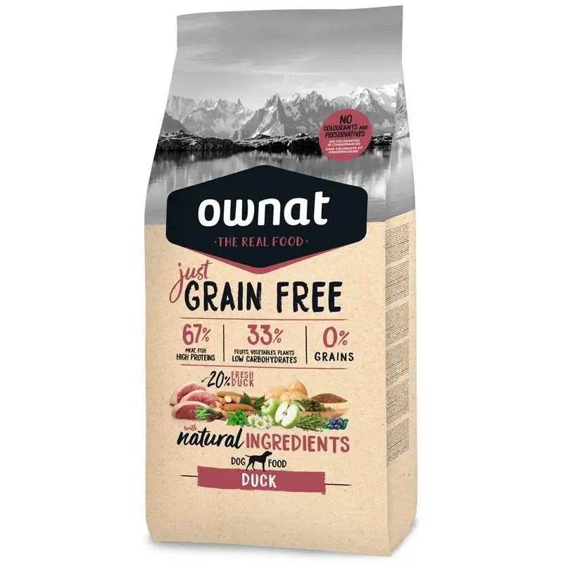 Ownat Just Canine Adult Grain Free Pato 3 kg, koiranruoka