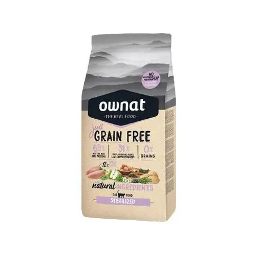 Ownat Just Feline Adult Sterilised Grain Free 3 kg, kissanruoka