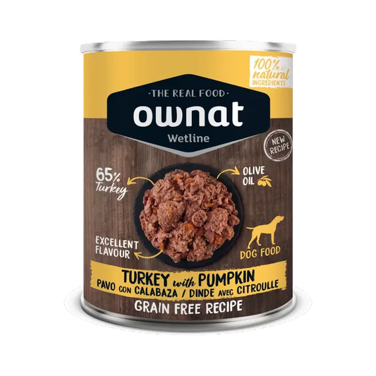 Ownat Wetline Koiranruoka Kalkkuna ja kurpitsa 12 x 395 g 