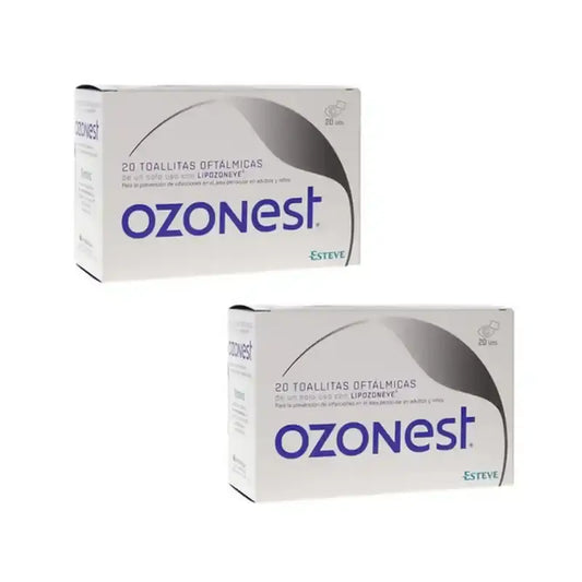 Ozonest-silmäpyyhkeet, 2 x 20 pyyhettä 
