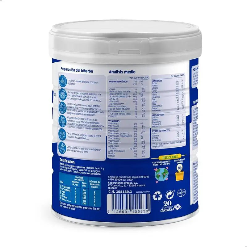 12 kpl:n pakkaus Blemil Plus 1 AE, 800 g