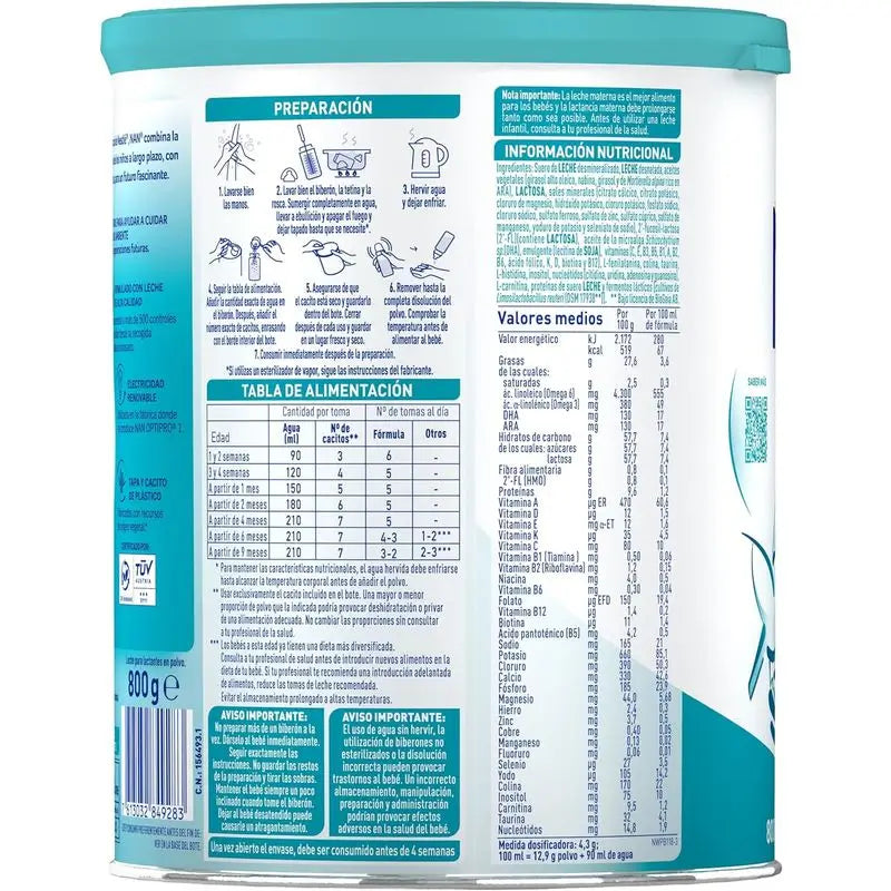 Nestlé Nan Optipro 1 aloitusmaito, 12 x 800 g