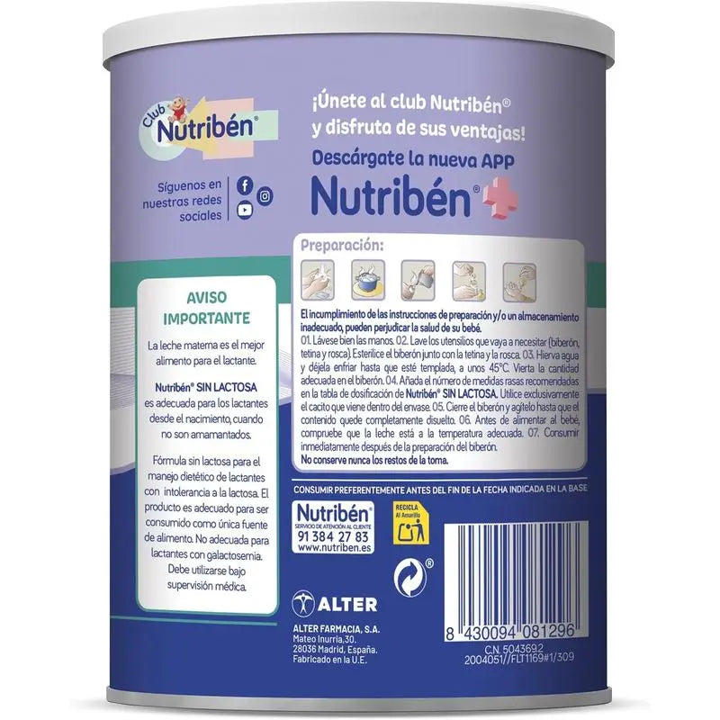 Nutribén laktoositon maito, aloituspakkaus, 12 x 400 g