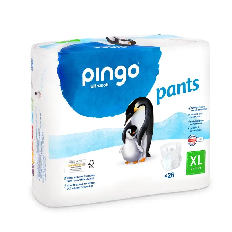 Pingo-ekologiset vaippahousut, koko 6 (16 kg+), 2 x 26 kpl:n pakkaus