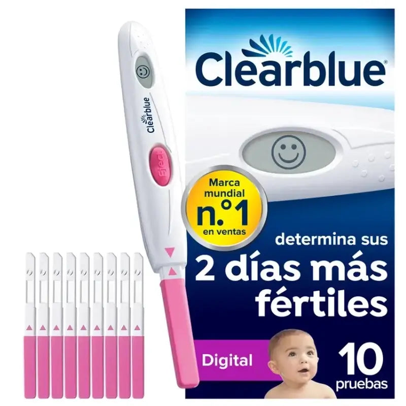 Clearblue Digital -raskauskoepakkaus: 3 raskaustestiä + 3 ovulaatiotestiä, 30 testitikkua