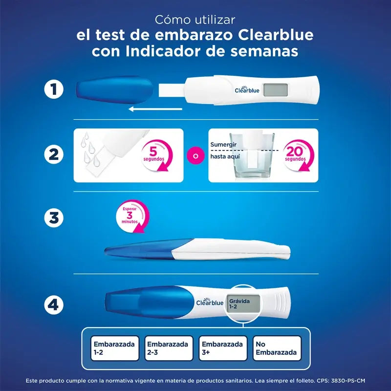 Clearblue Digital -raskauskoepakkaus: 3 raskaustestiä + 3 ovulaatiotestiä, 30 testitikkua