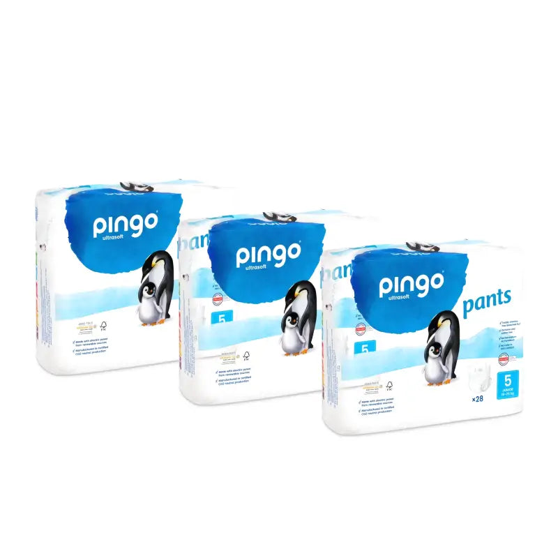 Pingo-ekologiset vaippahousut, koko 5 (11–25 kg), 3 x 28 kpl:n pakkaus
