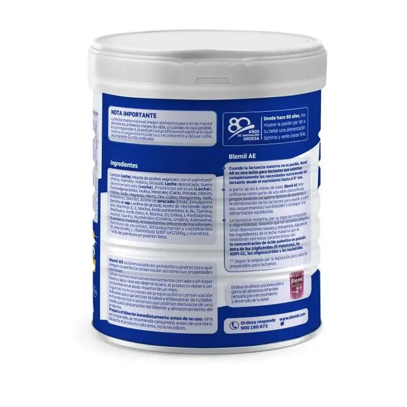 4 kpl:n pakkaus Blemil Plus 1 AE, 800 g