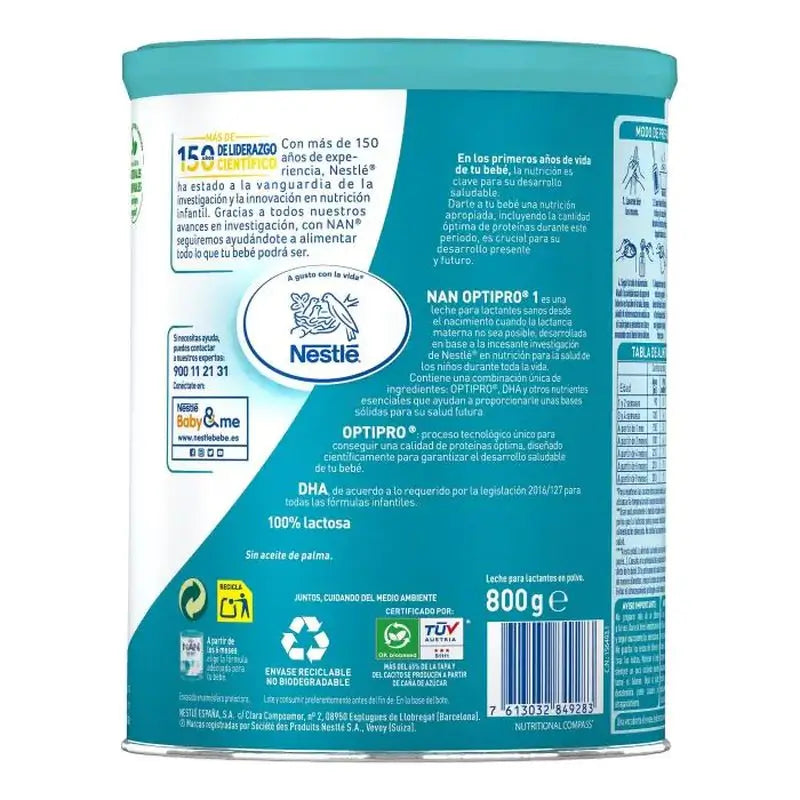 Nestlé Nan Optipro 1 aloitusmaito, 4 x 800 g