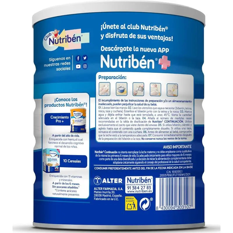 Nutribén Pro-Alfa 2 jatkomaitoseos, 4 x 800 g