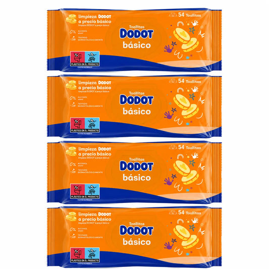 Dodot Basic -pyyhkeet, 4 x 54 (216 kpl)
