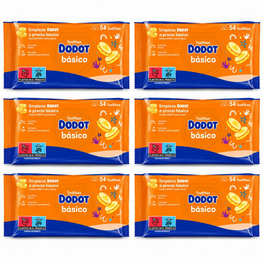 Dodot Basic -pyyhkeet, 6 x 54 (324 kpl)