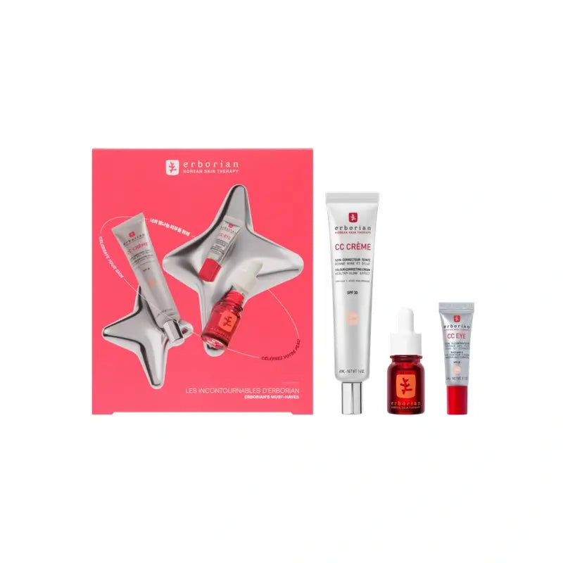 Erborian CC Crème + CC Eye + Skin Therapy Clair -paketti