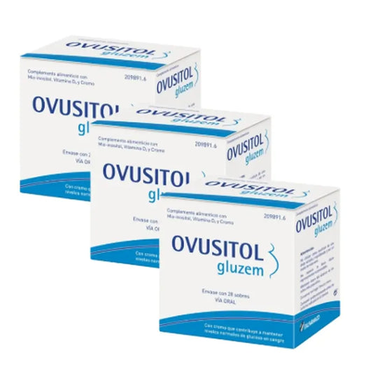 Ovusitol Gluzem -pakkaus, 3 x 28 annospussia