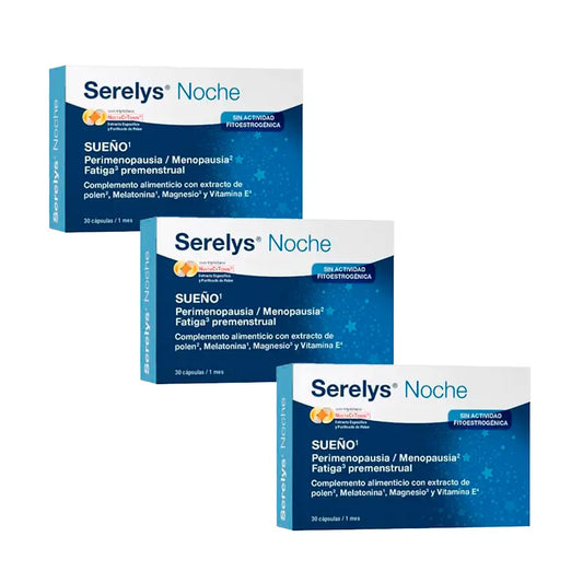 Serelys Night Food Supplement, Pack 3x30 Capsules
