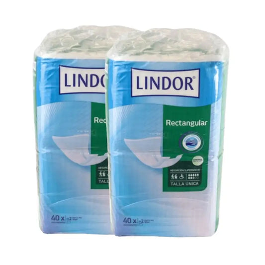 Lindor Rectangular Maxi Supernight Nappy 80 Units