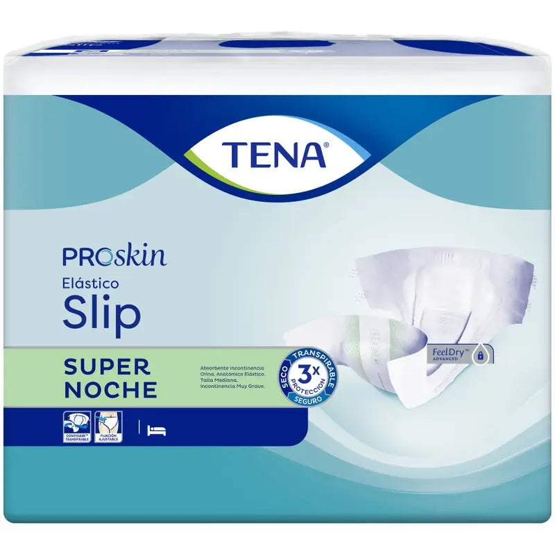 Tena Proskin Slip -vaippa, joustava, keskikoko, Super Night, 80 kpl