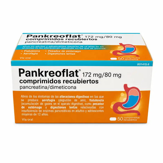 Pankreoflat, 50 tablettia
