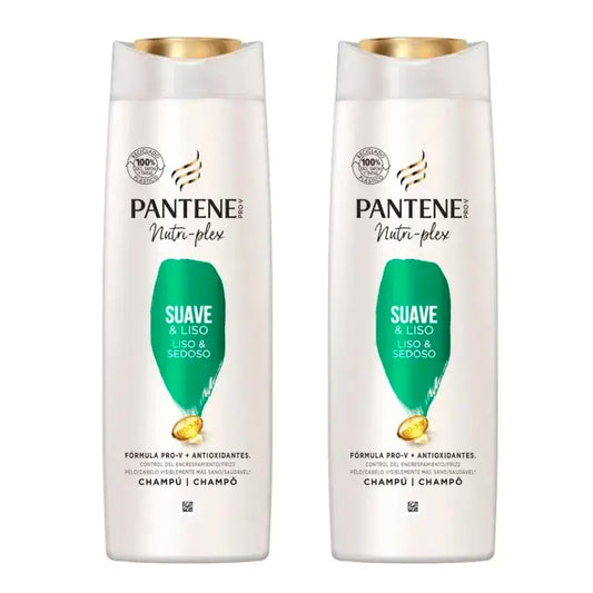 Pantene Nutri Plex pehmeä ja sileä shampoo, 2 x 385 ml:n pakkaus