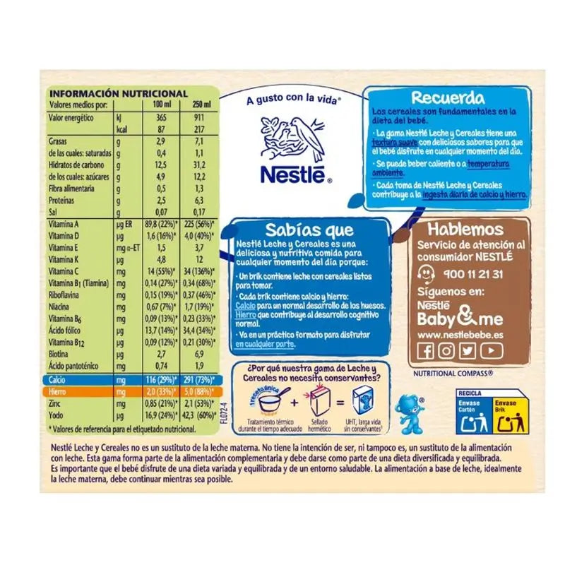 Nestlé Brik -maito ja murot, 8-muroinen hunajamuro Pijama, 2 x 250 g