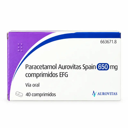 Paracetamol Aurovitas 650 mg, 40 tablettia