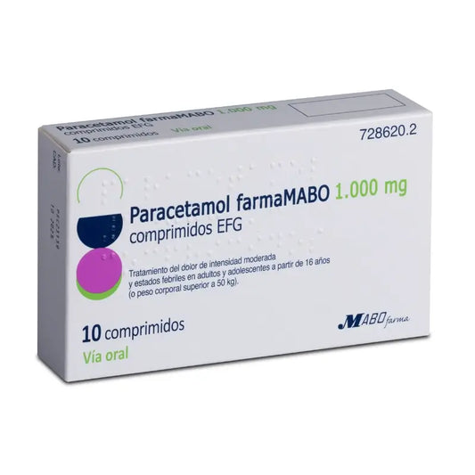 Parasetamoli Mabo 1 g -tabletit Efg, 10 tablettia